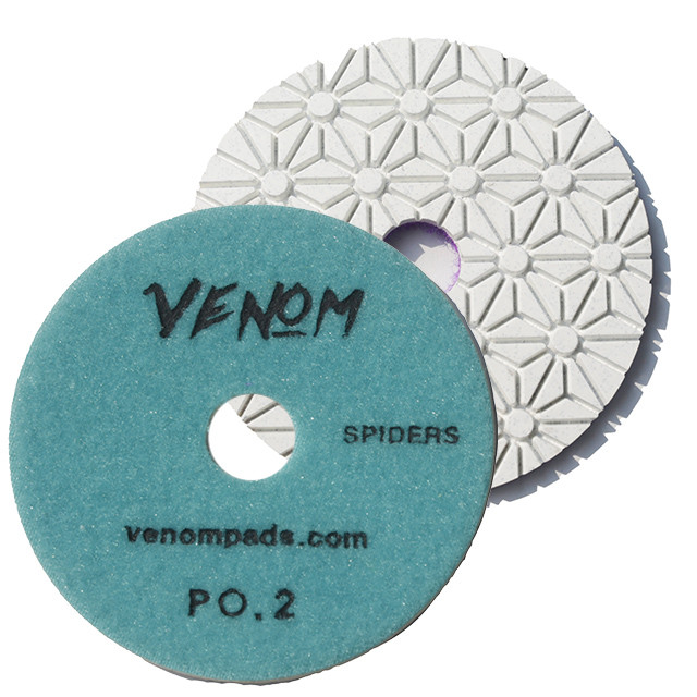 Venom Spider 3-Step Diamond Polishing Pads for Quartz, Quartzite