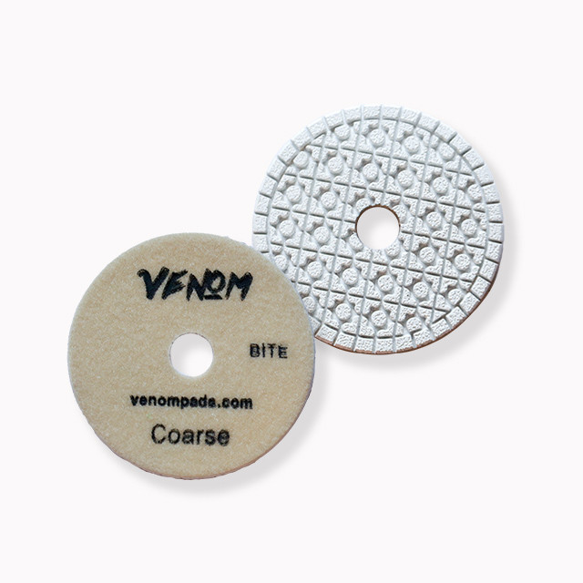 Venom Ceramic Bite 3-Step Diamond Polishing Pads for Granite