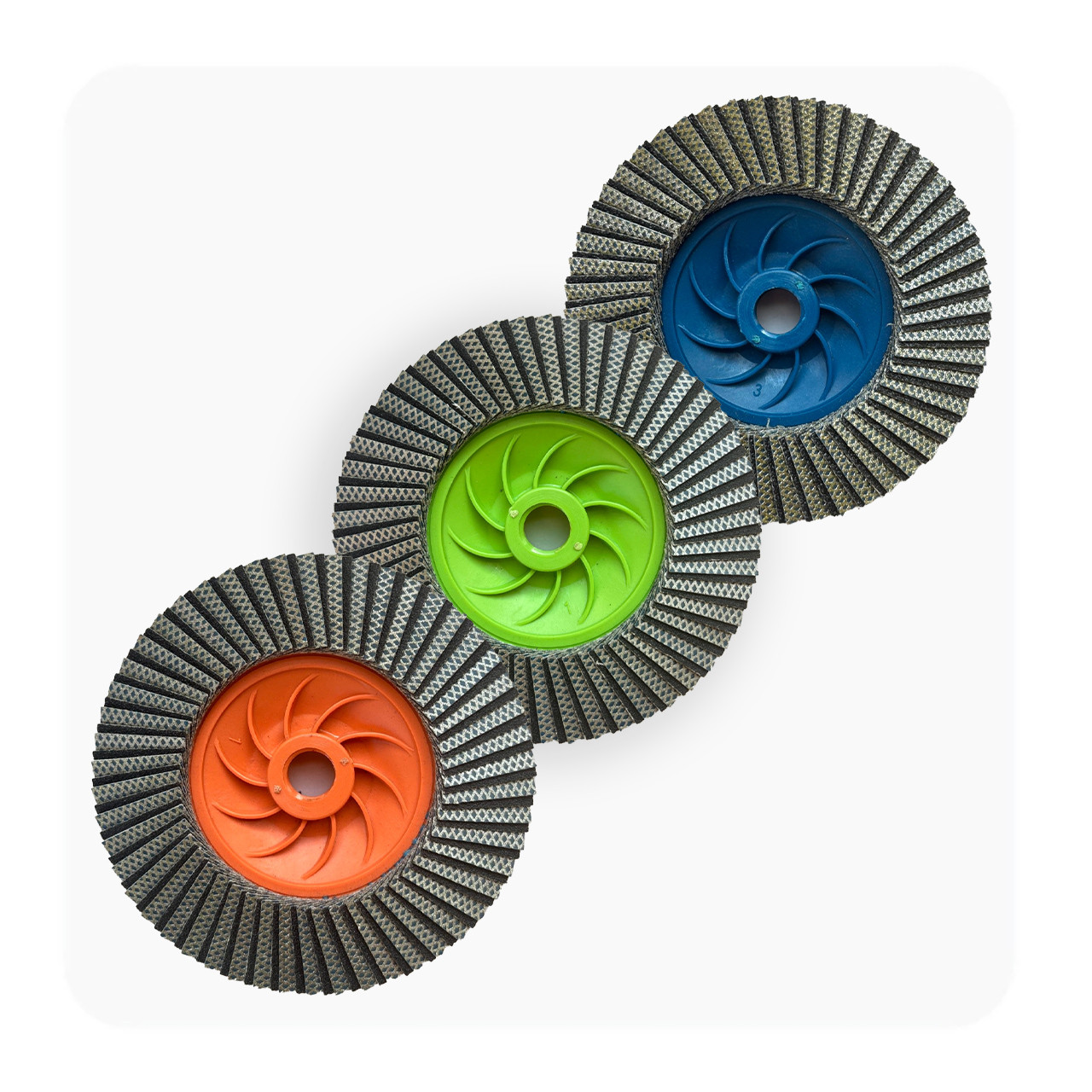 4.5 Inch Venom Diamond Flap Wheel — 60 / 120 / 240 Grit — 5/8-11