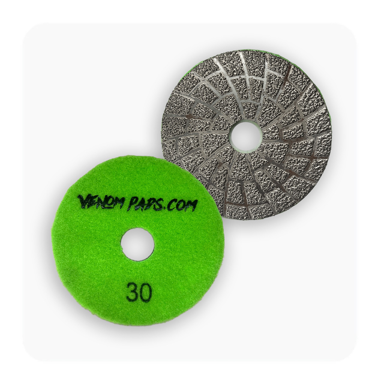 Venom Vacuum Brazed Diamond Grinding Pads for Granite, Quartz and