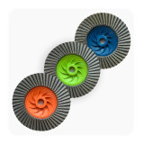 4.5 Inch Venom Diamond Flap Wheel — 60 / 120 / 240 Grit — 5/8-11 Female Thread — For Granite, Quartz, Quartzite, Porcelain & Dekton