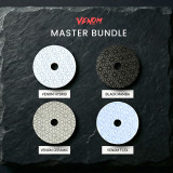 The Complete Venom 3-Step Polishing System – 4-Pad Master Bundle (Hybrid, Black Mamba, Ceramic, Flex) Free 4" Fat Boy Sponge Pads