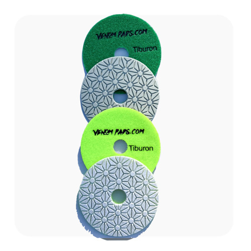 Venom Tiburon 4 Inch Diamond Polishing Pads – For Quartz, Quartzite, Granite, Natural Stone, Porcelain & DEKTON