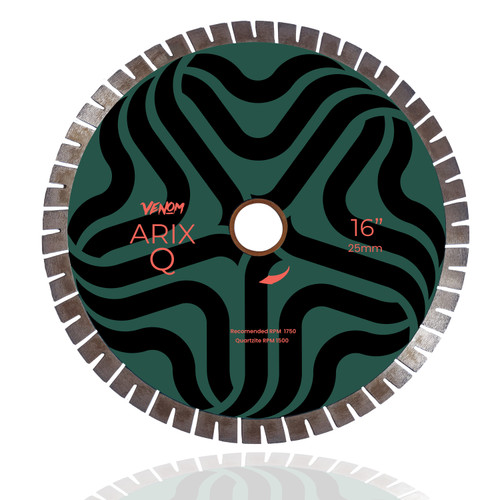 16" Venom ARIX  Q Bridge Saw Blade  Quartzite- 3 Segment Hieghts