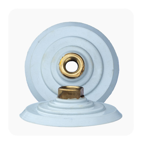 Yeti 1 White Flexible Rubber Backer Pad – 4 Inch (Balanced Medium Flex, 5/8-11 Thread, Non-Marking)