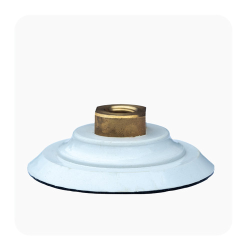 Yeti 2 White Rubber Backer Pad – 4 Inch (Firmer Push Flex, Non-Marking, 5/8-11 Thread)