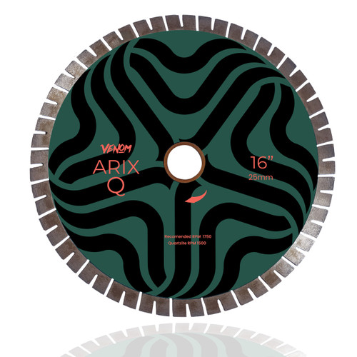 14" Venom ARIX  Q Bridge Saw Blade  Quartzite- 3 Segment Hieghts 14" Venom ARIX  Q Bridge Saw Blade  Quartzite- 3 Segment Hieghts