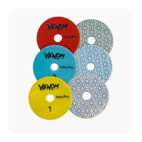 4" Venom Intra PRO 3 Step Polishing Pads