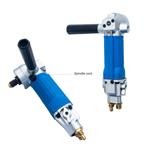 Barracuda TRUE BLUE Polisher – Spindle-Lock Rear Exhaust Pneumatic Wet Stone Polisher (5000 RPM, 5/8-11 Thread)