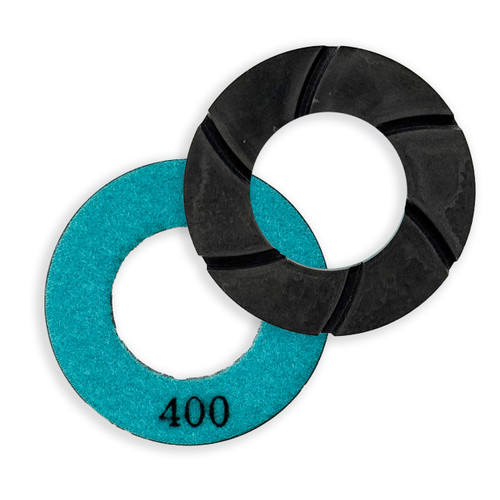 3 Inch Venom Hybrid Black Mamba Turbo Velcro Resurfacing Diamond Pads — Countertop Scratch Removal for Quartz, Quartzite & Granite