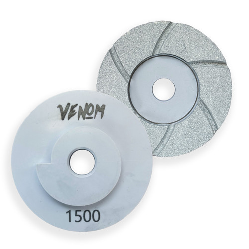 Venom Hybrid Surface Repolishing Turbo Wheel – 3 Inch Plastic Quick Change for Granite, Quartz & Quartzite Surface Repair & Resurfacing