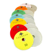 4 Inch Tiburon Diamond  White Hybrid Polishing Pads