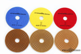 Stone Velocity Granite Diamond Polishing Pads 4 inch -Wet 3 STEP 