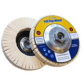 Felt Flap Wheel for Wax 5" 5/8-11 thread