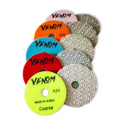 New Venom FLEX 3 Step Diamond Polishing Pads 4inch