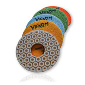 5" Venom Rush Pad For Line Polishing Machine Traditional Grit- Velcro