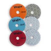 4" Venom Ceramic Wet Polishing Pads(3 step)