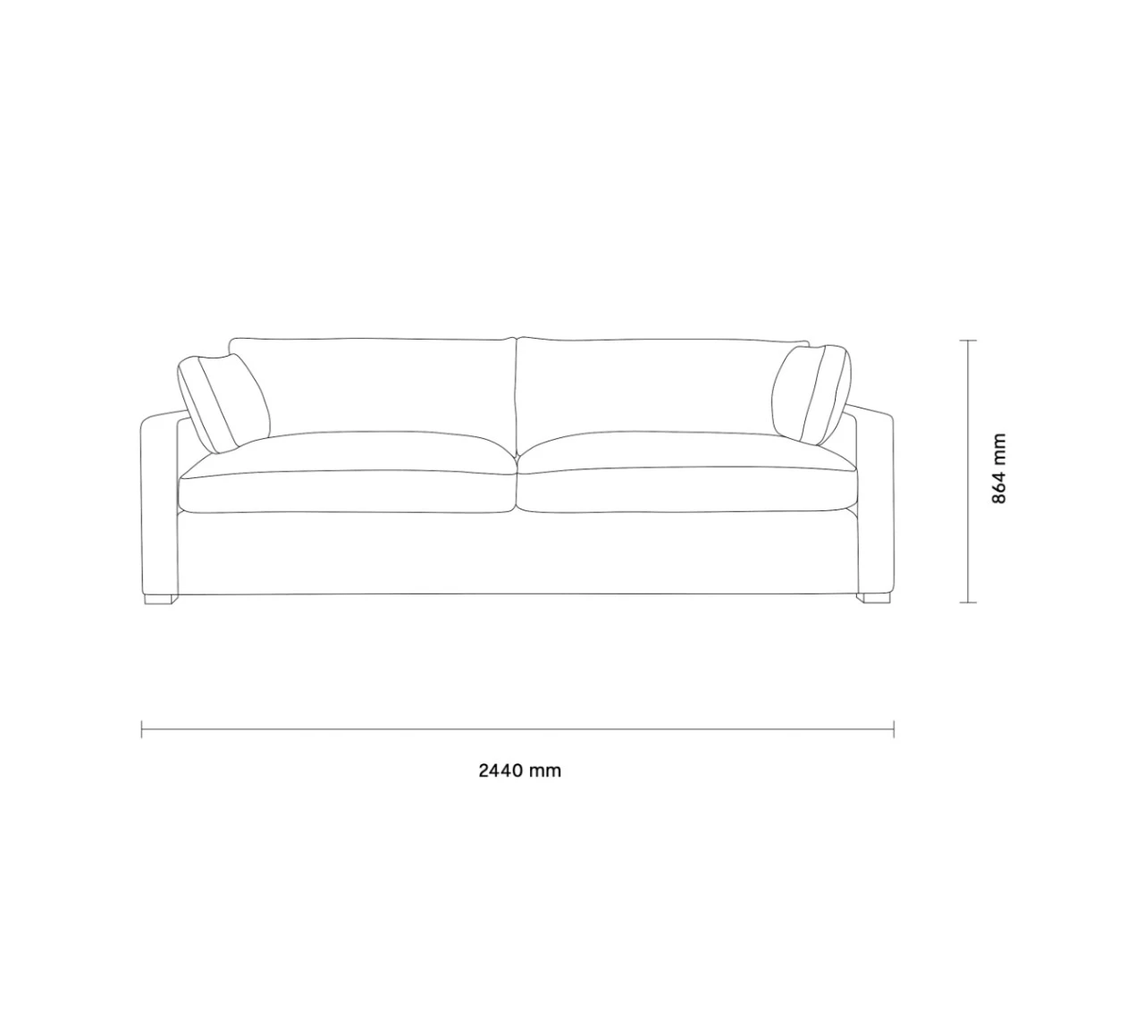 Huxley Track Arm Sofabed - Loose Cover