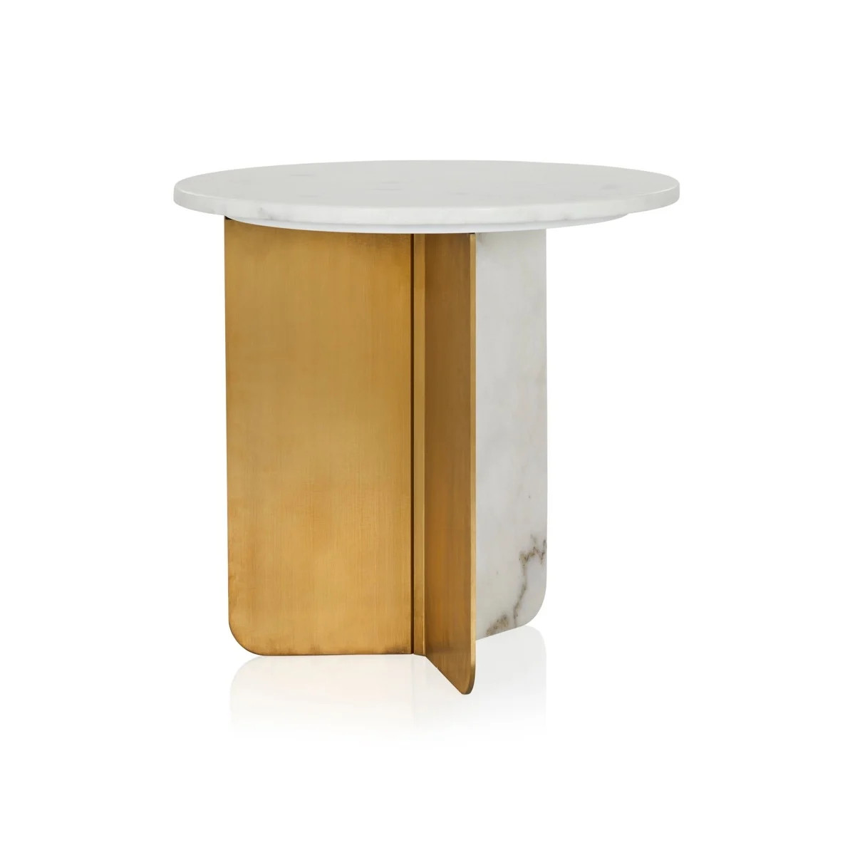 Como Marble and Brass Side Table