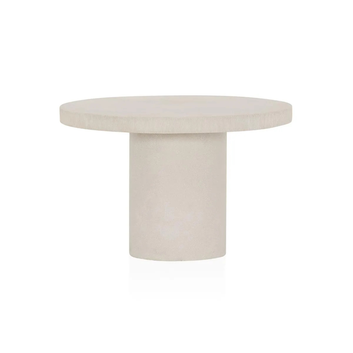 Tura Carved Stone Round Dining Table