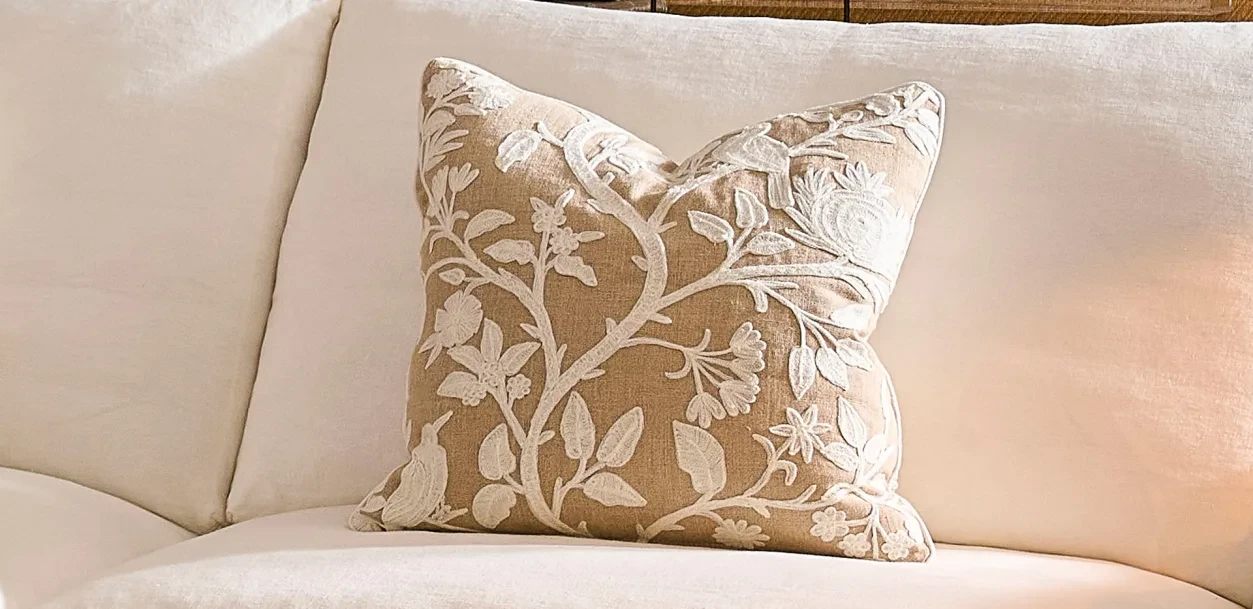 Birdsong Ivory Cushion