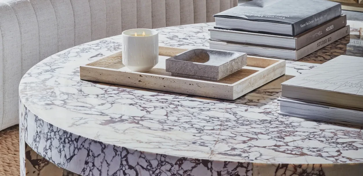 Chaya Travertine Rectangle Tray