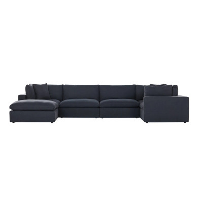 Dune Square Arm Modular Sofa - 573195|Washed Linen Taupe Fabric|Main Image|1