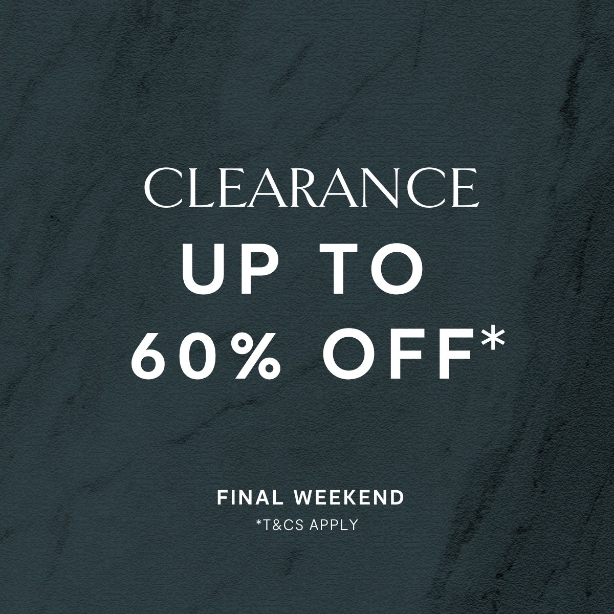 Clearance Sale