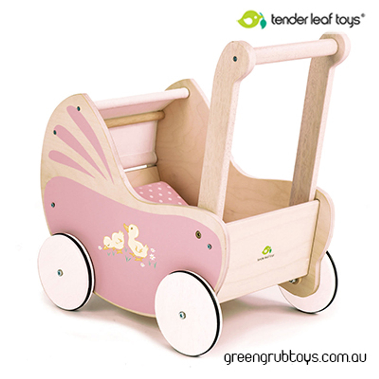 wooden play pram