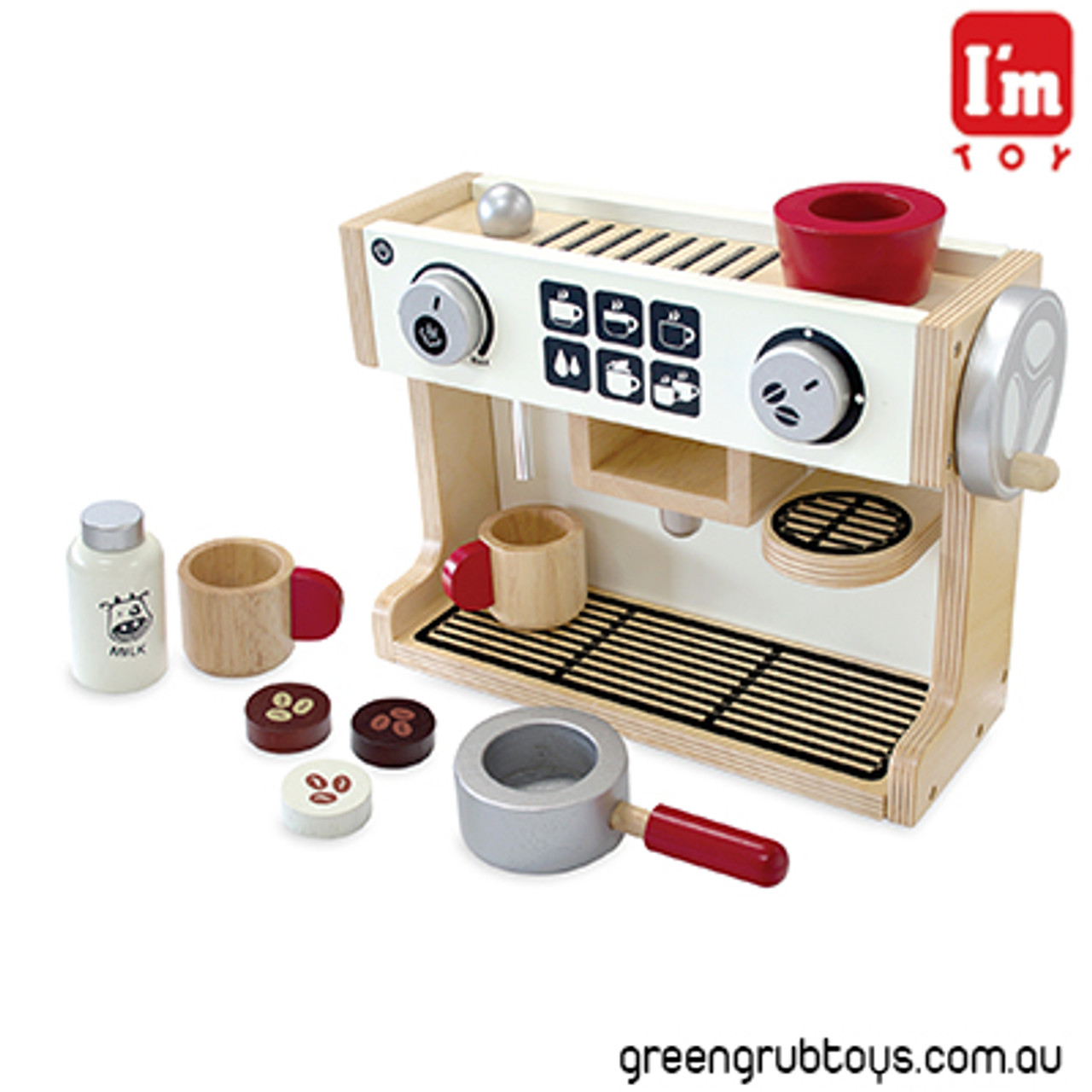 wooden coffee machine