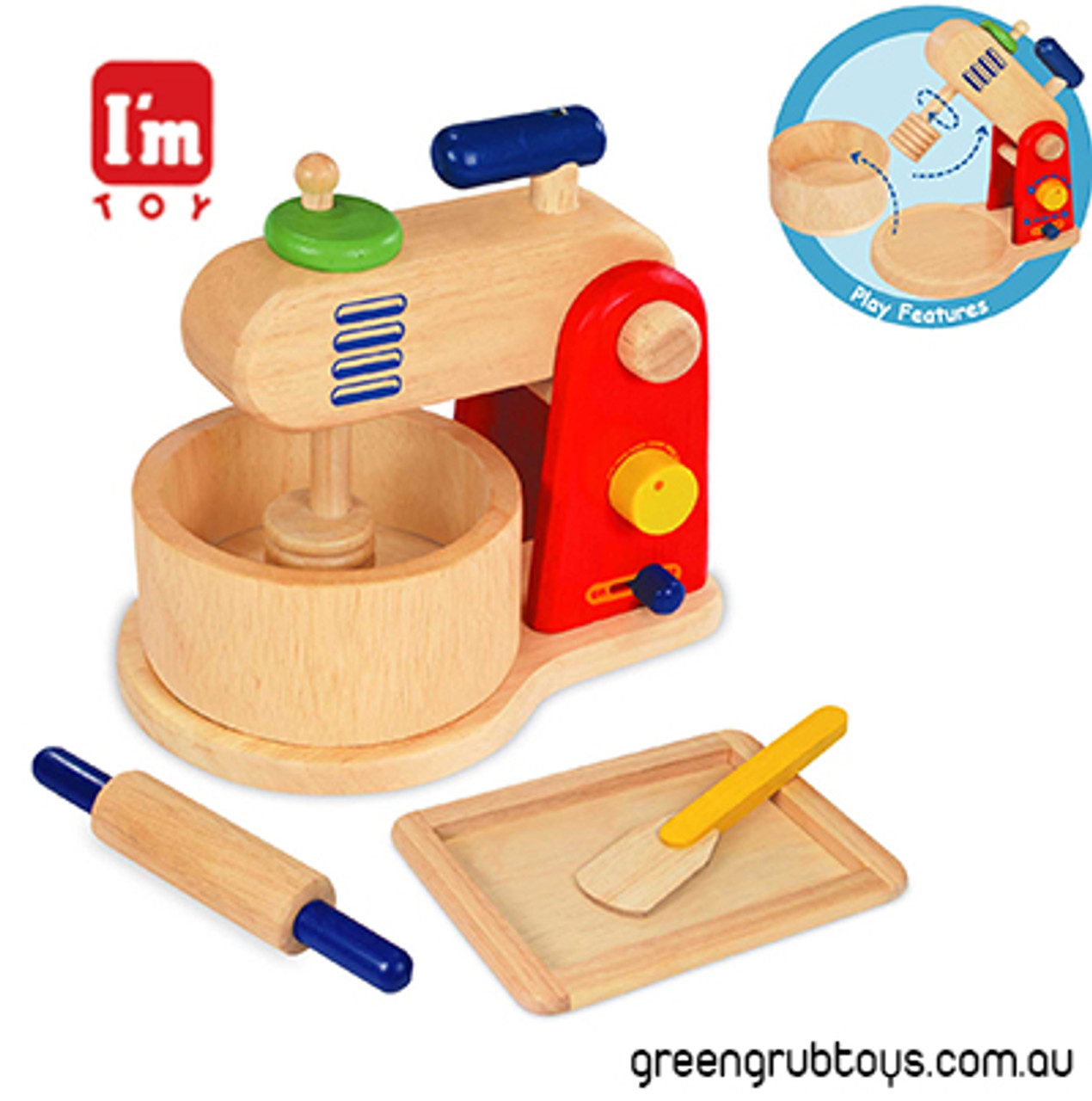 wooden play mixer