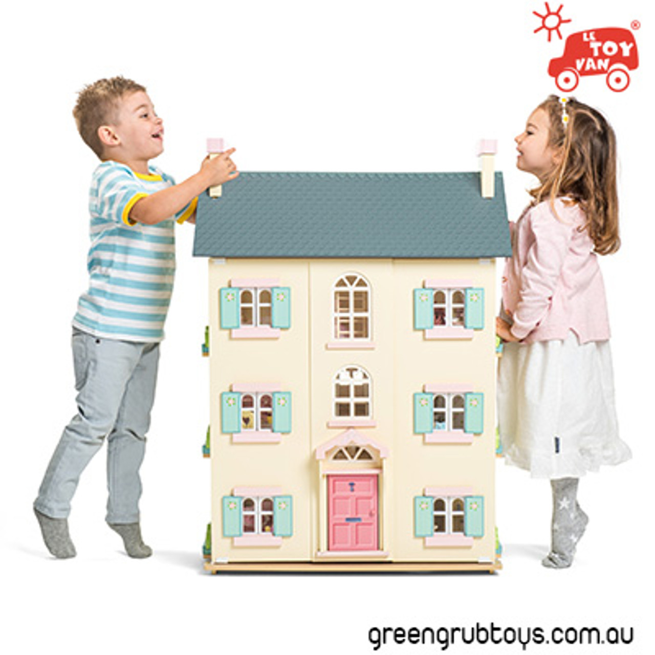 Large 4 lvl Wooden Dolls House | Le Toy Van Daisylane Cherry Tree Hall