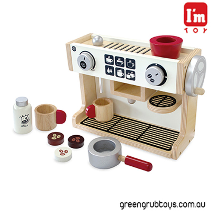 kids wooden coffee machine