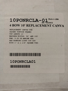 10PONRCLA-01 10' CARVER BIMINI FOR PONTOON BOAT, FABRIC ONLY 10PONRCLA-01 10' CARVER BIMINI FOR PONTOON BOAT, FABRIC ONLY