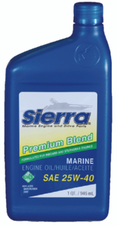 94002 MARINE OIL PREMIUM BLEND 25W-40, 1 QT