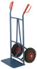 Heavy Duty Curved Back Trader Pneumatic Wheel Sack Truck - 200kg Capacity
