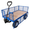 Workhorse General Purpose Platform Truck with Mesh Sides, Plywood Base, Pneumatic REACH Compliant wheels - 450kg Capacity