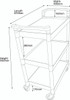 Workhorse Heavy Duty Trolley with 3 Shelves - 150kg Capacity