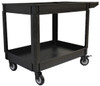 Workhorse Black Heavy Duty Multi-Purpose Trolley with 2 Trays - 250kg Capacity