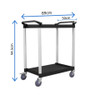 Workhorse Large Heavy Duty Trolley with 2 Shelves - 150kg Capacity