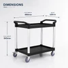 Workhorse Large Heavy Duty Trolley with 2 Shelves - 150kg Capacity