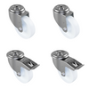 150mm Nylon Bolt Hole Castor Wheels Pack (2 Swivel, 2 Braked) – 1050kg Load Capacity
