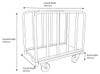 Workhorse Long Goods Platform Truck with Tubular Sides - 500kg Capacity