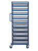 Apollo Single Width Ten Tray Rack Trolley with 24 Litre Containers - 250kg Capacity