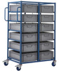 Apollo Double Width Twelve Tray Rack Trolley with 35.5 Litre Containers - 250kg Capacity