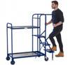 Apollo 2 Tier Timber Stepped Picking Trolley - 300kg Capacity
