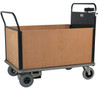 Apollo Small Powered Platform Truck - 600kg Capacity - Steel End with Timber End & 2 Timber Sides