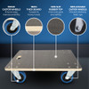 Workhorse Heavy Duty Skate Dolly with 100mm Wheels - 600kg Capacity