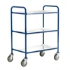 Loadtek 3 Tier Tray Trolley with White Epoxy Coated Shelves - 150kg Capacity