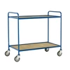 Loadtek Large 2 Tier Tray Trolley with Fixed Plywood Epoxy Coated Shelves - 150kg Capacity